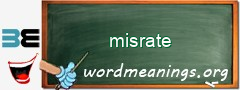 WordMeaning blackboard for misrate